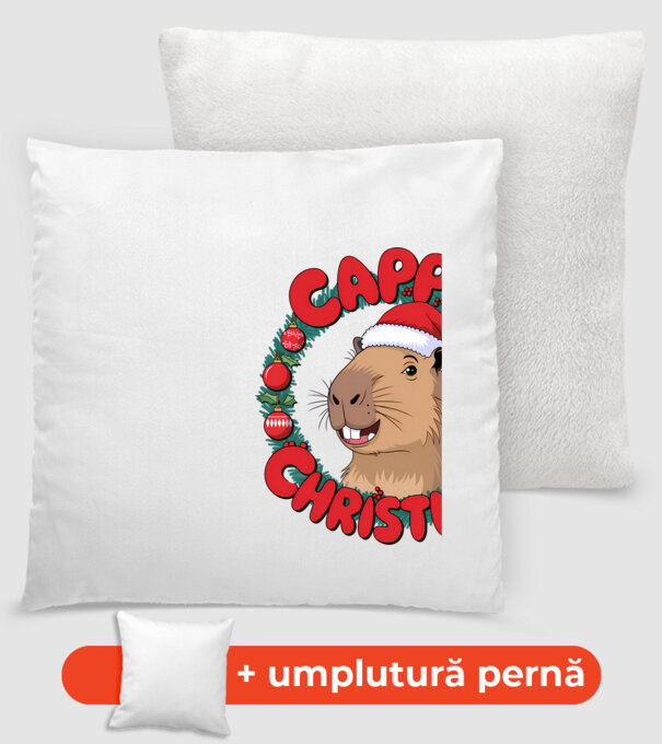Cappy Christmas 1 model alb pe tricou