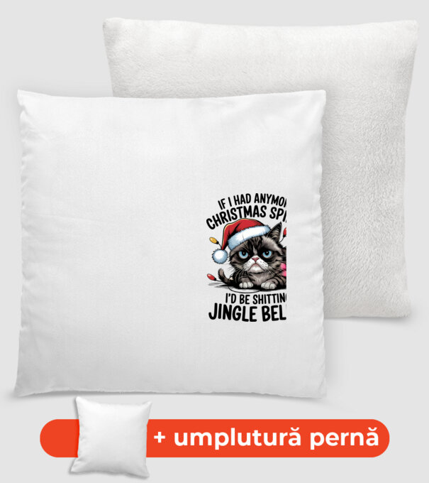 Christmas Spirit Grumpy Cat Alb model alb pe tricou