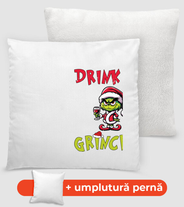 Drink up Grinches model alb pe tricou