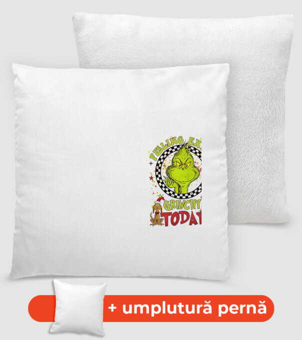 Feeling extra Grinchy today - Grinch model alb pe tricou