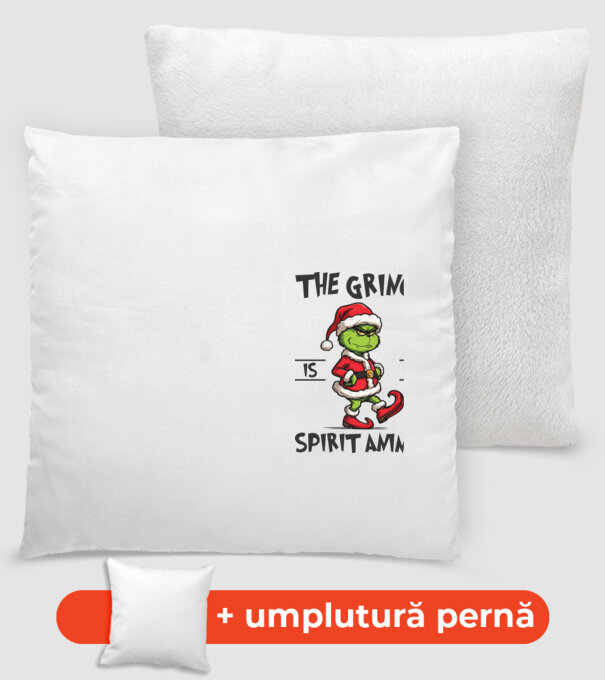 Grinch is my spirit animal model alb pe tricou