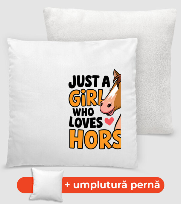 Just a girl who loves horses Alb model alb pe tricou