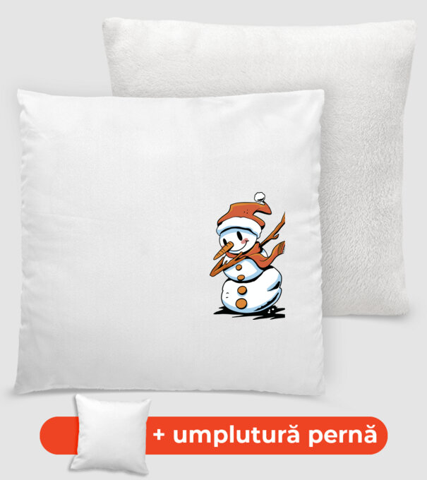om de zăpadă Dab model alb pe tricou