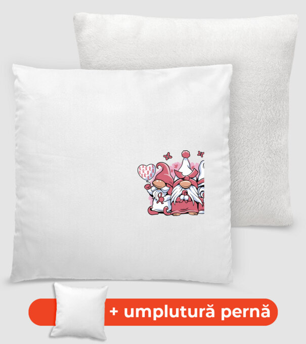 Pink christmas Gnomes model alb pe tricou