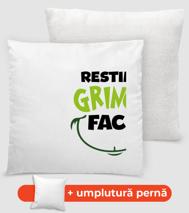 Resting Grinch face model alb pe tricou