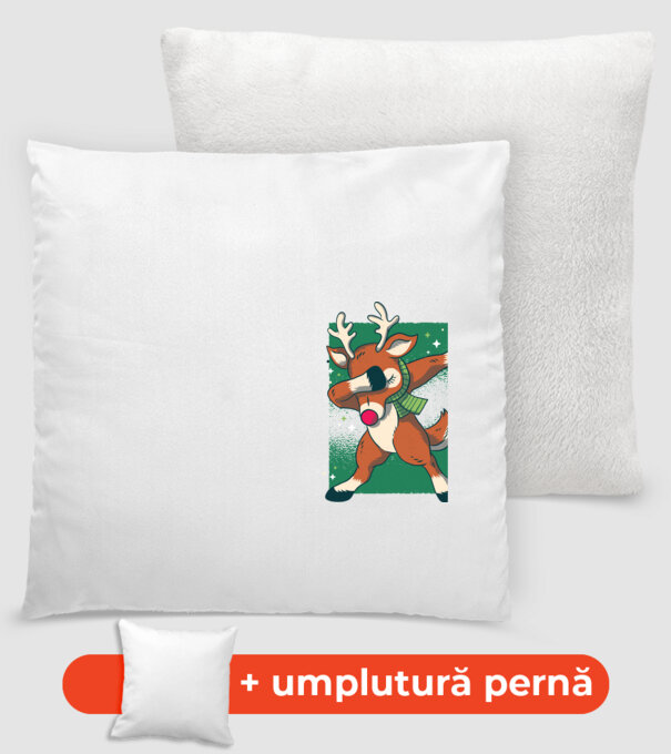 Rudolph DAB model alb pe tricou