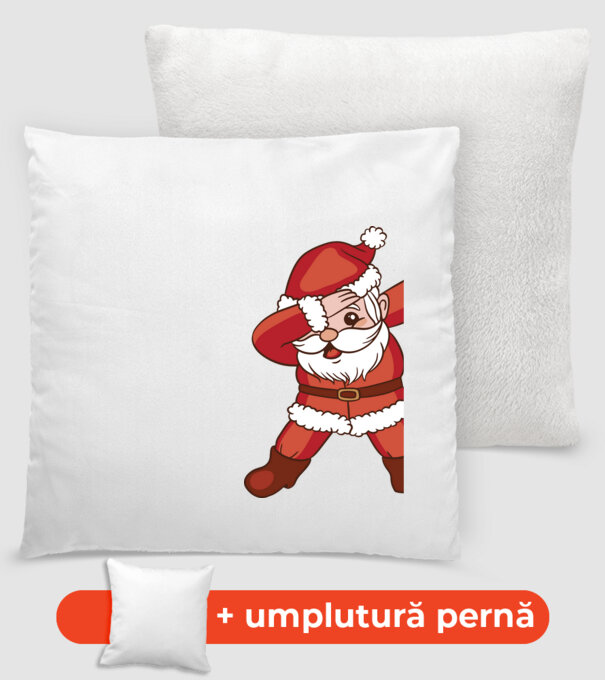 Santa Dab model alb pe tricou