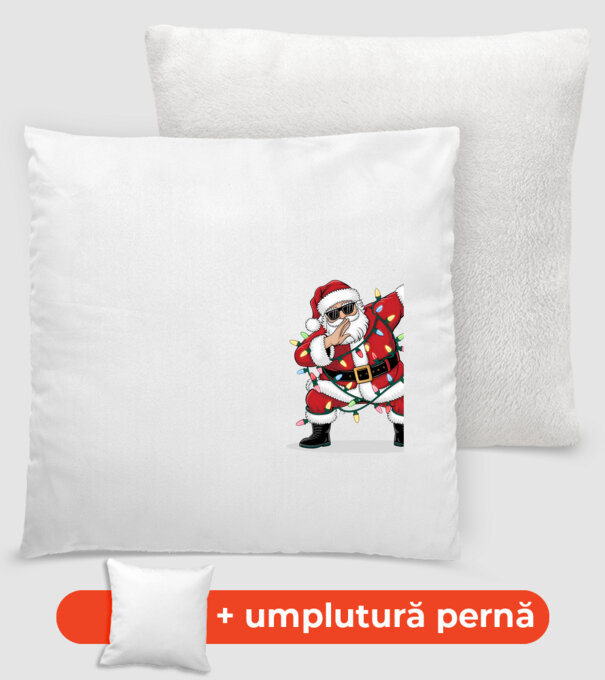 Santa Dab model alb pe tricou