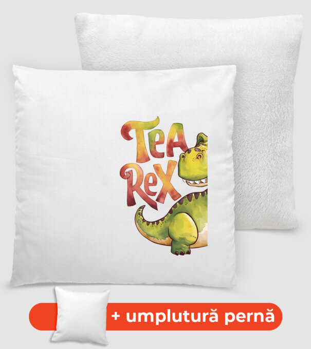 Tea Rex model alb pe tricou