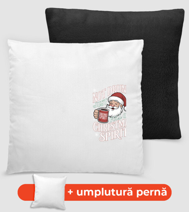 Christmas Spirit Santa model negru pe tricou