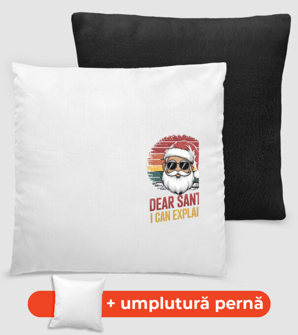 Dear Santa, I can explain... model negru pe tricou