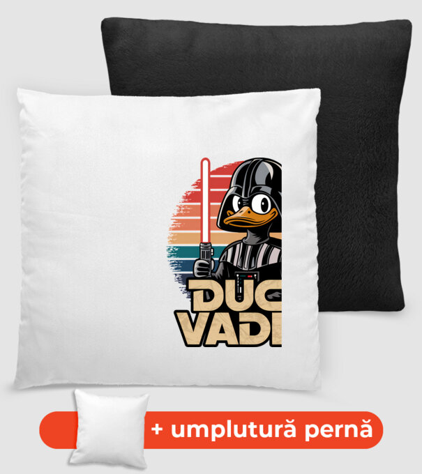 Duck Vader model negru pe tricou
