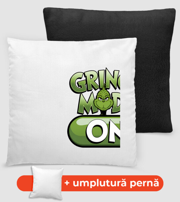 Grinch mode ON model negru pe tricou