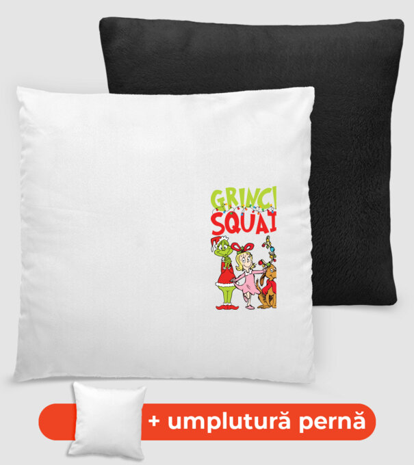 Grinch Squad model negru pe tricou