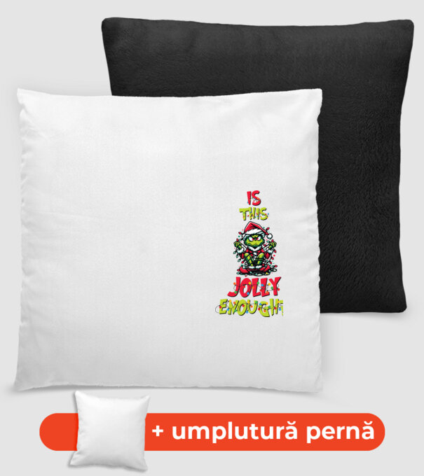 Is this jolly enough Grinch model negru pe tricou