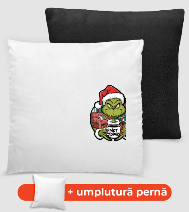 Not Today Grinch model negru pe tricou